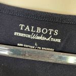 Talbots  | Navy Weekend Tank Stretch Scoop Neck Cotton Spandex Womens Large Photo 2