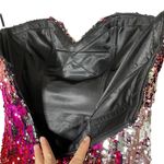 Jovani Long Multi Sequin Prom Dress Size 6 Mermaid Tulle Underlay Strapless 4210 Photo 10