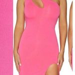 Naked Wardrobe NWOT  Cut Out One Shoulder Mini Dress Pink M Barbiecore Barbie Photo 1