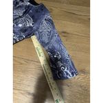 Jess & Jane Shirt Women Size XL Cotton Blouse Purple Sea Paisley Teacher Office Photo 6