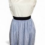 Kate Spade Broome Street pinstripe tank dress blue & white nautical coastal Photo 2