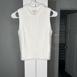 J.Crew NWT Cropped Button-up Sweater Shell White Photo 1