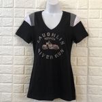 Laughlin River Run motorcycle riding biker tee Tshirt women’s size L‎ Black Size L Photo 3