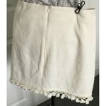 Moon River Ivory Knitted Mini Skirt With Tassel Trim Sz (L) Photo 1