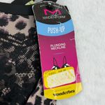 Maidenform Push Up Bra 36B Plunging Neckline Leopard Print Lace Underwire NWT Photo 1