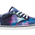 Vans Off The Wall Women's 6 Blue Cosmic Galaxy Skate Sneakers Lace Up Photo 0