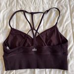 Alo Yoga Women's Deep Purple Strappy Sports Bra Photo 4