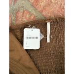 Free People  Brown Sleeveless Top Asymmetrical Button Ruched Back Size‎ Small NWT Photo 6