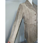 Women's BKE Diva Beige Suede Trench Coat M Size M Photo 2