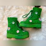 dELiA*s By Dolls Kill It's Always Greener Astro Turf Floral Combat Boot Size 8 Green Photo 2