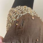 Pakistani Indian Desi Party Wear Maxi Dress (Flawed) Refer to pics Color Green Photo 9