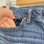 American Eagle  Rolled Hem Shorty Jean Shorts Womens 8 Blue Denim Stretch Zip Fly Photo 8