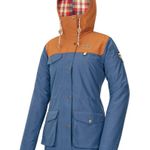 Picture Kate Organic Clothing Blue & Tan Zip Up Jacket w/ Hood Women’s Medium Photo 2