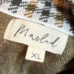 Marled Women’s XL Green Brown Houndstooth Plaid Jacket Pants Set Wide Leg Retro Photo 8