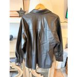 Abercrombie & Fitch NWT Oversized Vegan Leather Shirt Jacket Size Large Photo 3