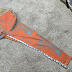 Zyia  Active Orange Blue Weave Light 7/8 Leggings High Waisted Workout Size M Photo 14