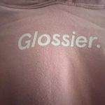Glossier Light Pink Hoodie Size L Photo 2