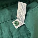 Faherty Uma High Rise Kick Crop Wide Leg Flare Cotton Pants Dark Green Size 27 Photo 4