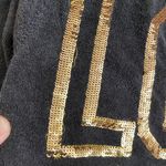 PINK - Victoria's Secret Vintage Y2K PINK Love Pink black zip up gold sequin bling hoodie sweater XS Photo 5