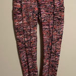 Lululemon Fast and Free Tight II 25" *Nulux Flash Pleat Orange Multi- Size 4 Photo 0