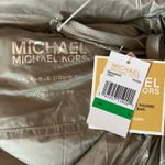 Michael Kors  Quilted Puffer Coat Size Large Gray Mid Length Packable Jacket Photo 9