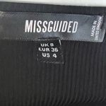 Missguided Dress Black Bodycon Mini Dress Ruched Size 4 Photo 5