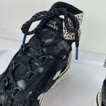 Sorel Tivoli Cut Out Calf Hair Sneaker Gladiator Sandals Sz 8 Black Photo 9