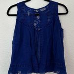 Free People crochet Fly Away top royal blue Photo 0