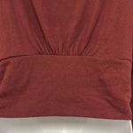 Brea Canyon XL Burgundy Mock Neck Keyhole Long Sleeve Banded Hem Top NWT Office Red Photo 6