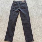 Madewell The Perfect Vintage Jean 23x27 Black Mid Rise Denim Mom Straight Leg Photo 8