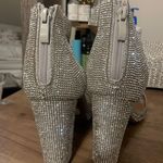 Bedazzled Silver Heels Size 8.5 Photo 1
