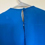 Lady‎ Carol vintage long sleeve dress blue lace trim Size M Photo 3