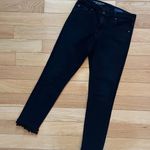 AG Adriano Goldschmied AG Farrah Skinny Ankle Black Jeans with Tassel Photo 0
