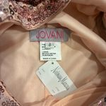 Jovani NWT  Light Pink Sequin Puff Sleeve Fit and Flare Sheath Dress Size 8 Photo 6