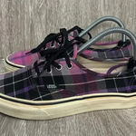 Vans Plaid Sneakers Unisex Men's Size 6 / Women's 7.5 Pink & Black Casual Shoes Photo 0