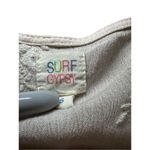 Surf Gypsy  Floral Embroidery Blush Fringe Crop Blouse Sz Small Photo 2