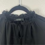 Ralph Lauren LAUREN Classic Black Embroidered Georgette Dress, Size 8 Photo 12