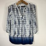 Willi Smith Patterned Blouse 3/4 Sleeve Sz Small Photo 4