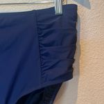 New L.L. Bean Women’s Bikini Bottoms High Waisted Shaping Swimwear Navy Size 16 Blue Photo 2