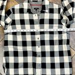 Talbots Petites Black White Buffalo Plaid Button Up MP Photo 4