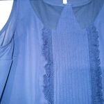 LC Lauren Conrad Navy Blue Sheer Pintuck Front Tank Top Size XS Photo 1