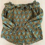 J.Crew  Bardot Summer Elephant Print Off The Shoulder Top Photo 4