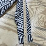 Tahari Animal Print Zebra Stripe Linen Tunic Top Size XL Brown Mob Wife Beachy Photo 9