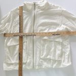 BKE  Cream Woven Mock Neck Jacket Linen Blend Lightweight Zip Adjustable Cuffs S Photo 7