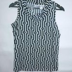 Newport News  Easy Style M Black White Stripe Top Photo 0
