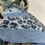 Vintage Animal Print Scarves Set of‎ Three Leopard Zebra Tiger Snake Blue Black Photo 15