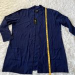 JM Collection  Womens Ribbed Trim Open Front Cardigan Sweater Intrepid Blue XL Photo 6