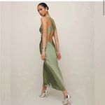 Reformation Casette Silk Dress Artichoke green size 6 C0 Photo 2