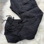 Joie NWT  Telutci Lace-Up 100% Linen Cargo Pants in Black Size 2 Photo 5