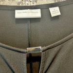 New York & Co. Black polyester criss cross 3/4 sleeve blouse medium Photo 4